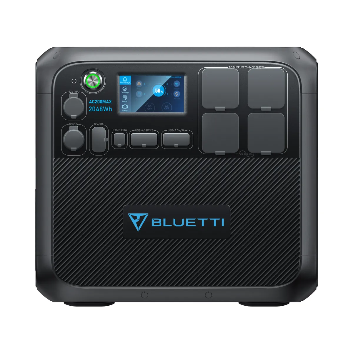 Bluetti AC200MAX Portable Power Station, front view