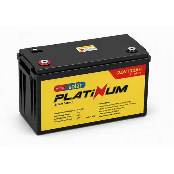 Chloride Exide 100Ah Lithium Solar Battery, front view