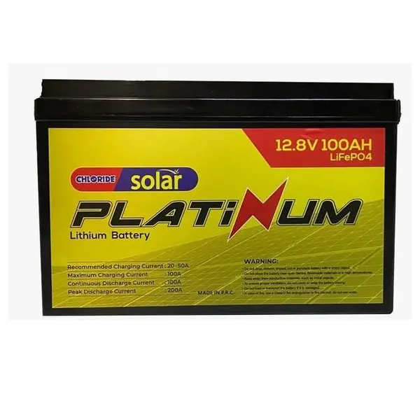 Chloride Exide 100Ah Lithium Solar Battery, side view