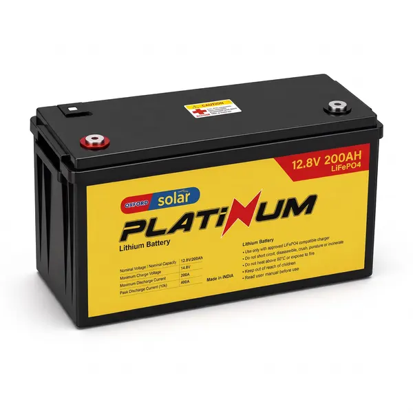 Chloride Exide 200Ah Lithium Solar Battery, side view