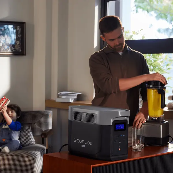 EcoFlow Delta 2 Max Portable Power Station, in use