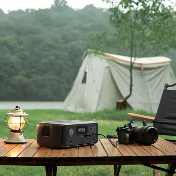 EcoFlow River 3 Portable Power Station, in use
