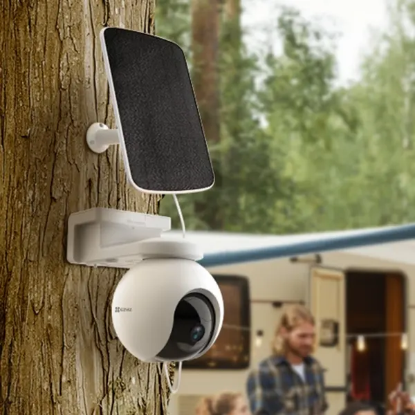 EZVIZ EB8 4G Solar Camera, ports and controls