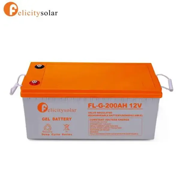 Felicity 12V 200Ah Gel Solar Battery, ports and controls