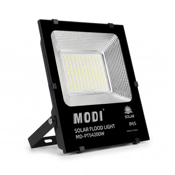 Modi 200W Solar Flood Light, side view